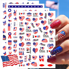 4th of July Nail Stickers - 8 Sheets