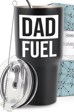 KEDRIAN Dad Fuel Tumbler 30oz Father Day Gifts For Dad Dad Mugs From Daughter Dad Birthday Gift Ideas New Dad Gifts Dad Coffee Mugs For Dad Gifts For Dad From Daughter Dad Christmas Gifts
