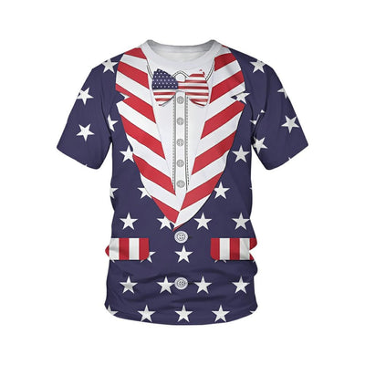 American Flag Tuxedo T Shirt