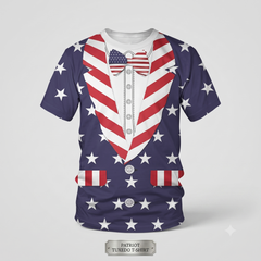 American Flag Tuxedo T Shirt