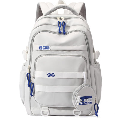 Armbq Kids Backpack for Girls Aesthetic School Backpack for Teen Girls Elementary Middle School Bookbag Grey Girls Back Pack