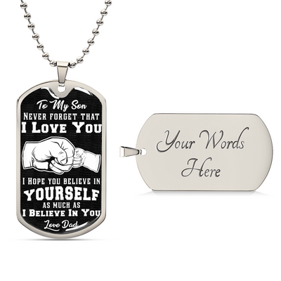 Believe In Yourself - Dog Tag Necklace