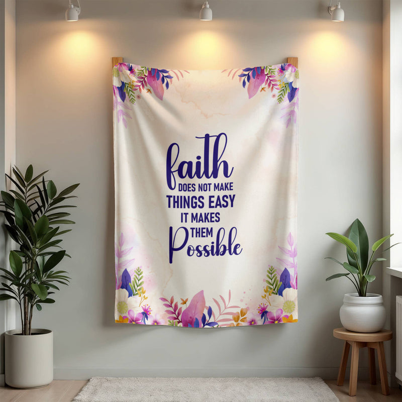 Faith Does Not Make Things Easy – Mink Touch Fleece Blanket